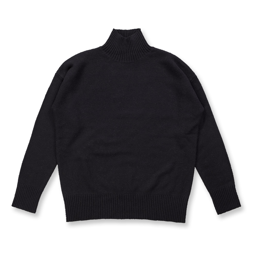 Rollkragenpullover für Damen in schwarz, Modell TIVOOLI