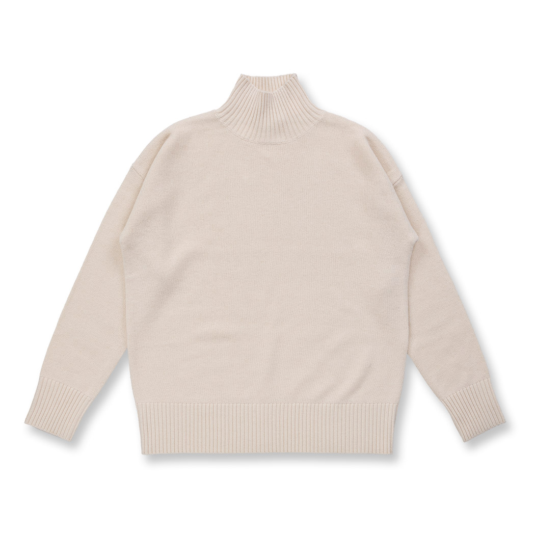 Rollkragenpullover für Damen in creme mélange, Modell TIVOOLI