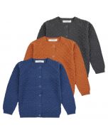 Strickjacke ELIA für Mädchen oder Jungen, In drei Farben: Blau, orange und anthrazit 


