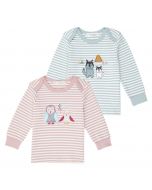 Baby-Shirt Ringel aus Fairtrade Baumwolle, Timber 

