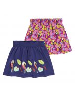 Malia Girls Skirt with Tropical Design both