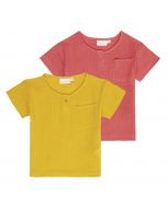 Jaku Muslin T-Shirt with Breast Pocket both