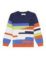 Ramu Organic Knitted Sweater Graphic Stripes