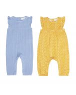 Marli Baby Musselin-Overall mit Flügelärmeln beide