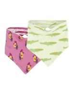 Bib Baby Neck Scarf made of Fairtrade Cotton Green or Pink both
