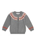 Kinder Strickjacke / MAXIM / grey mélange + pattern / alle