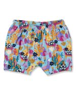 Baby Shorts / MAYA / Wüstendruck auf himmelblau / Vorderteil