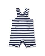 Baby dungarees / FABIO / navy stripes / front part
