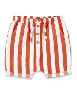 Baby Shorts / LEI / rostrot gestreift / Vorderteil