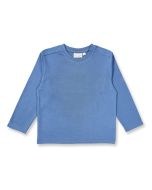 Kinder Langarmshirt / Modell LUKE / Stahlblau / Vorderansicht