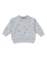 Baby Sweatshirt / Modell SIAM / Grau mit Bäumen / Vorderansicht