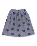 Girl´s skirt / Model ABEBA / Tulip print on blue / Front part
