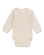 Baby Langarmbody / Modell MILAN / Sand / Vorderansicht