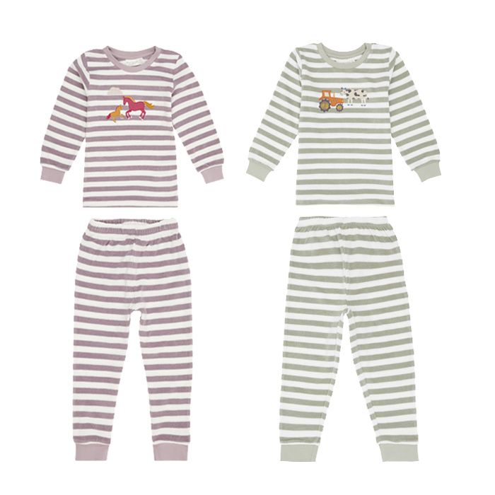 Cozy Children's Pajamas Made of Terry Cloth LONG JOHN