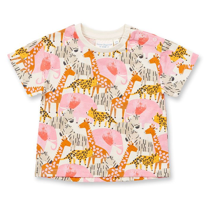 Bio Baby T Shirt mit Safari Druck Modell LINA SENSE ORGANICS