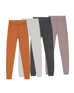 Baby knit leggings YUMA in natural white, orange, rosewwod and anthracite

