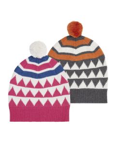 Leichte Strickmütze RUDOLFO mit Bommel
