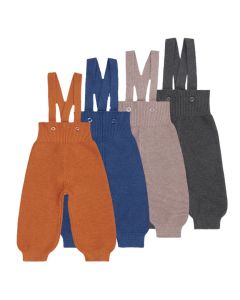 Baby knitted dungaree FLORIN,  Colours: blue, orange, rosewood or anthracite 