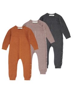 Long baby knit romper YACI, Colours: Colours: orange, rosewood or anthracite 