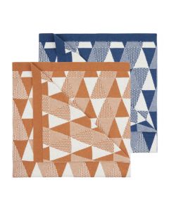 Babydecke ZEUS, Farben: Jacquard Muster in blau-naturweiß oder in orange-naturweiß  