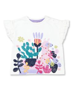 Baby T-Shirt / ADA / weiß + Lama / Vorderteil