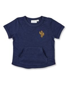 Baby T-Shirt / TAMO / dunkelblau + Kaktus / Vorderteil