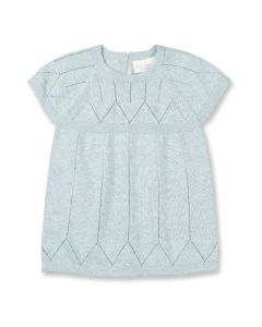 Baby knitted dress / ORLA / grey blue / front part