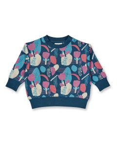 Baby sweatshirt / Model SIAM / Abstract flower print / Front part
