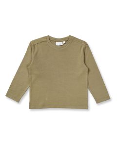 Kinder Langarmshirt / Modell LUKE / Olivgrün / Vorderansicht
