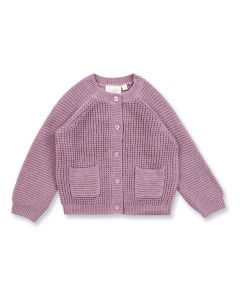 Baby cardigan / Model TULIA / Mauve / Front part