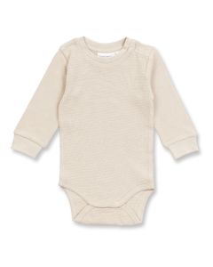 Baby body L/S / Model MILAN / Sand / Front part