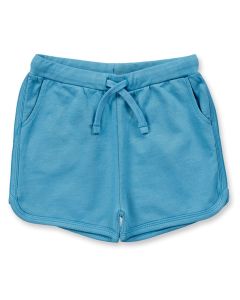 Girls Sweat Shorts, Model MARLEN, Dusty blue, Front view