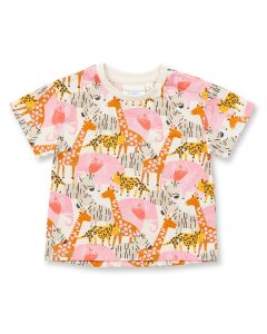 Baby T-Shirt, Model LINA, Safari print, Front view