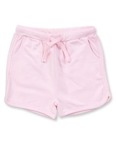 Girls Sweat Shorts, Model MARLEN, Light pink, Front view