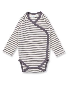 Baby Wrap Body, Model YGON Baby, Anthracite-white stripes , Front view