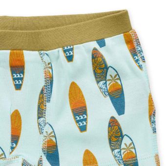 Jungen Boxershorts, Modell PRINCE, Khaki / Surfbrett-Druck / Geringelt, Komplett 
