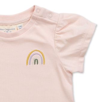 Baby Set, Hellrosa / Blumen-Druck, Komplett 
