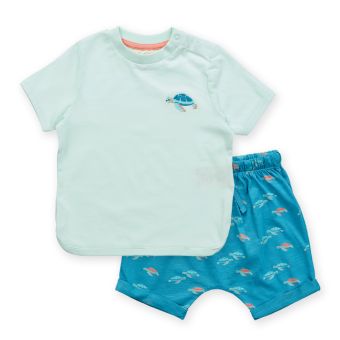 Baby Set, Eisgrün / Schildkrötendruck, Komplett 