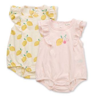 Baby body, Fruit print / Lemon print, Complete 