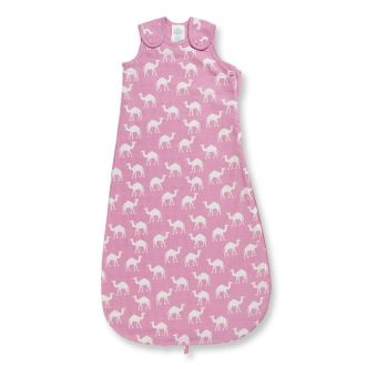 Baby sleeping bag / YMER / aop camel pink / front part