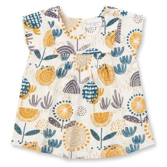 Baby Tunic, Model IRMA, Flower print, Front view