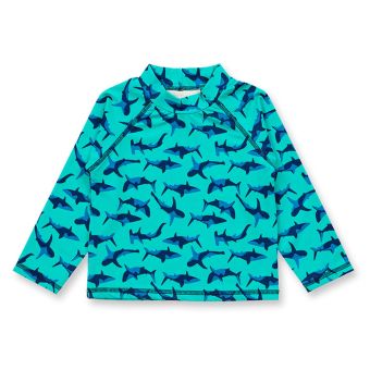 Baby Schwimm-Shirt, Modell PALIN, Hai Druck, Vorderansicht