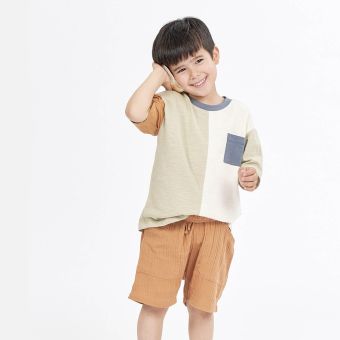 Kinder Shorts, Modell PAK, Karamellbraun, Vorderansicht
