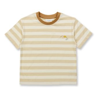 Kinder T-Shirt, Modell ANTON, Sund-weiß geringelt mit Dünen, Vorderansicht