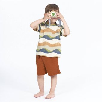 Kinder Shorts, Modell JAKUB, Haselnussbraun, Vorderansicht