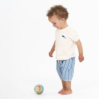 Baby T-shirt, Model TAMO, White with whale, Front part