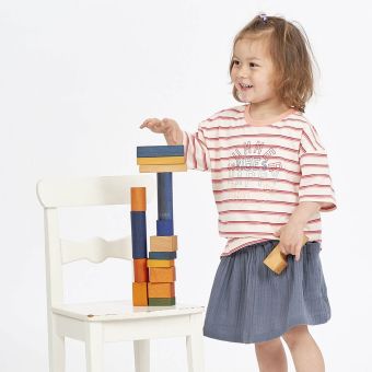 Girls skirt, Model GUNDA, Blue-grey, Front part