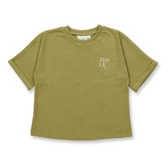 Kinder T-Shirt, Modell TALI, Olivgrün, Vorderansicht