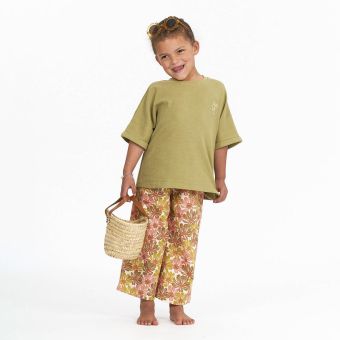Children’s T-shirt, Model TALI, Olive green, Front part