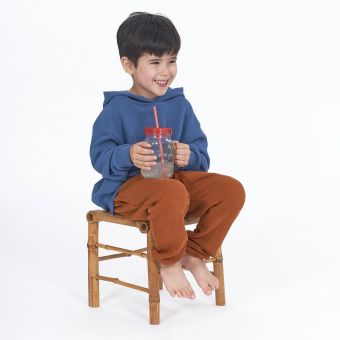 Kinder Sweathose, Modell KALLOS, Haselnussbraun, Vorderansicht